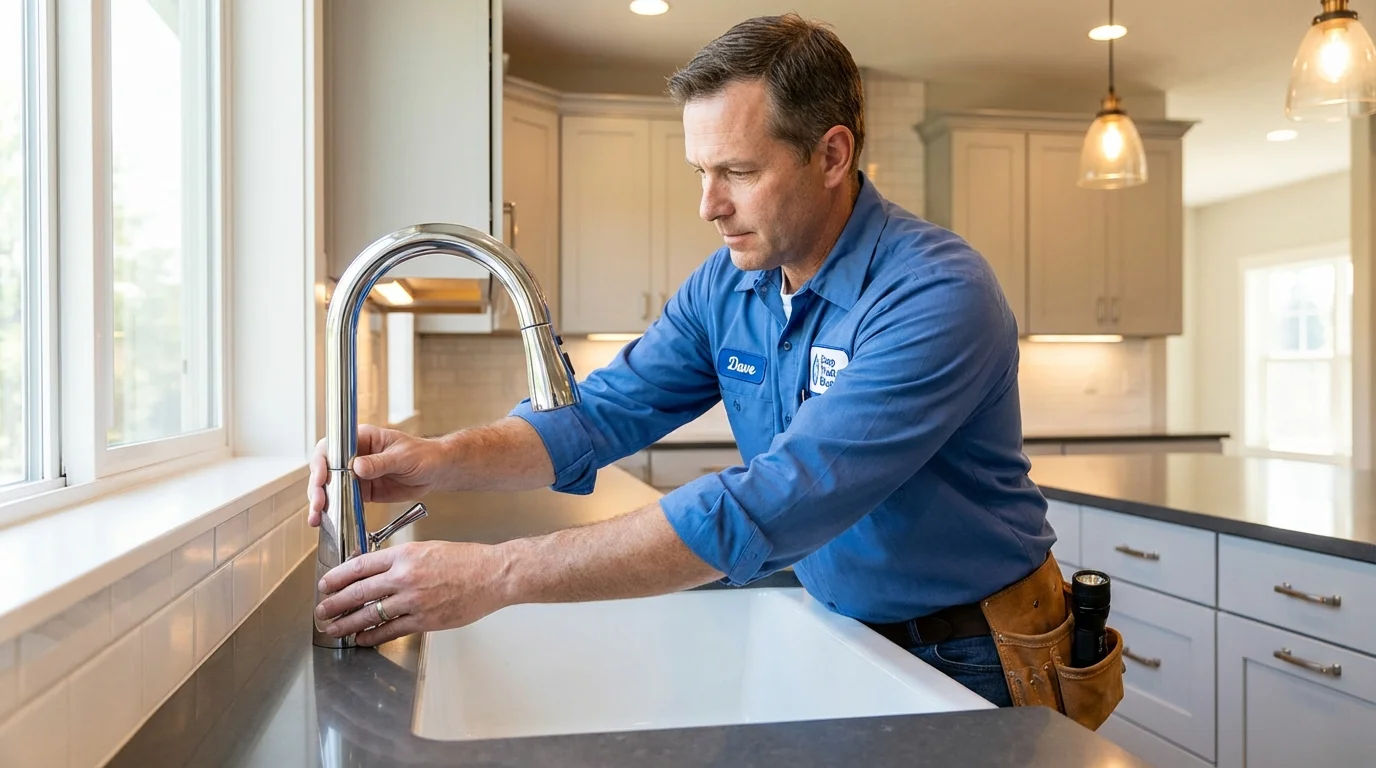 Kitchen faucet installation by Johns Plumbing LLC in Alden