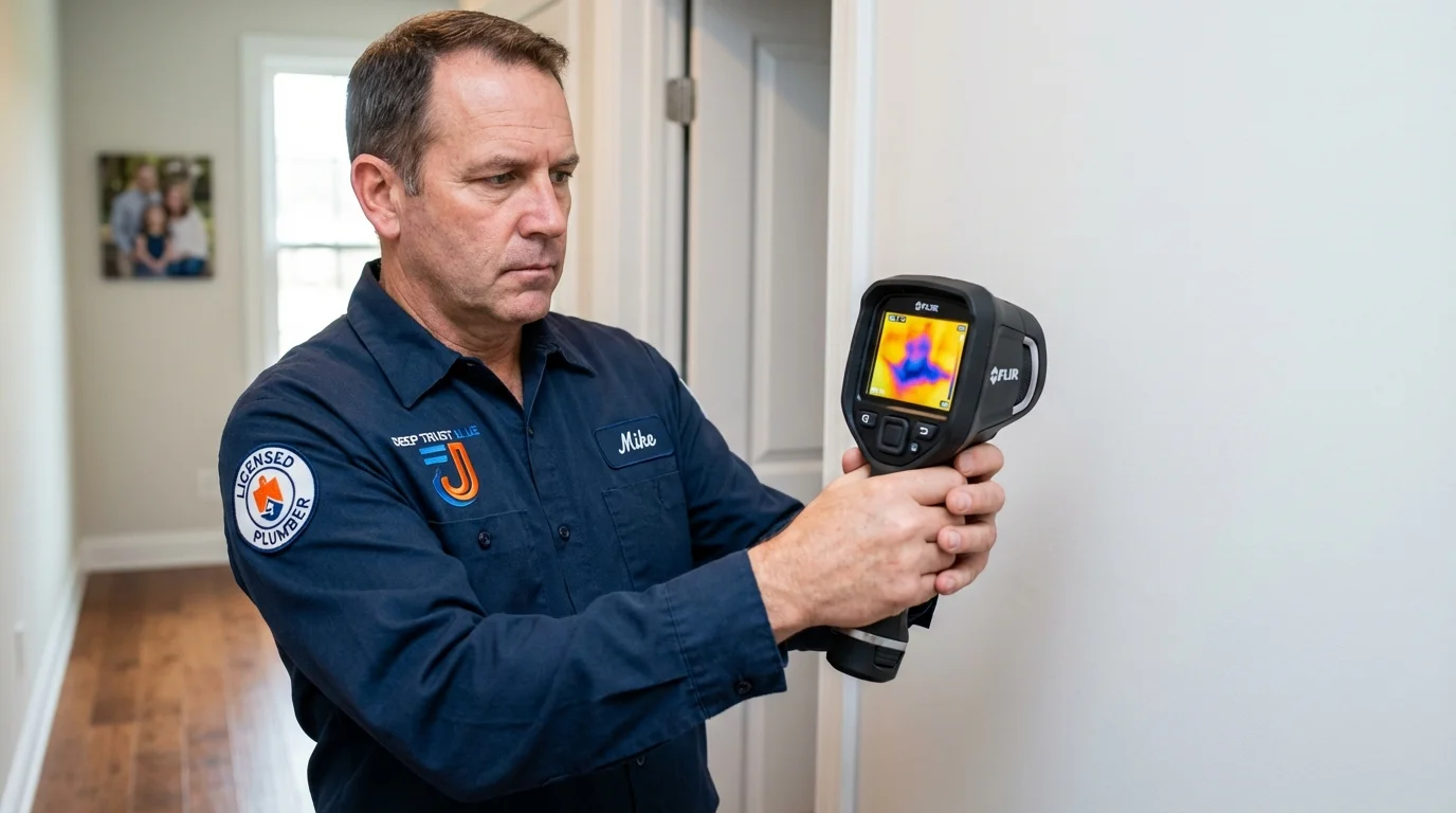 Thermal imaging leak detection by Johns Plumbing LLC in Alden